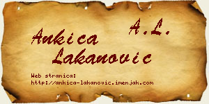 Ankica Lakanović vizit kartica